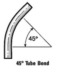 2.25" 16 ga. Aluminum Elbow, 45 x 3" CLR