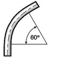 2.5 Sch. 5 Stainless Steel Elbow, 60 x 30" CLR