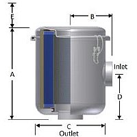 CSL-824-075HC Small Compact Inlet Vacuum Filter