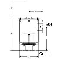 CSL-484P(2)-1200F Large Inlet Vacuum Filter