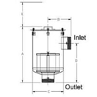CSL-244P-500 Mid-Sized Inlet Vacuum Filter