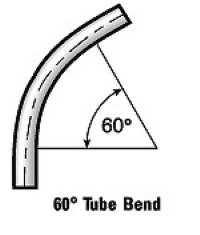 1.5" 11 ga. Aluminum Elbow, 60 x 7.5" CLR
