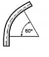 3" Sch. 10 Aluminum Elbow, 60 x 20" CLR