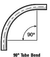 1.5" 11 ga. Aluminum Elbow, 90 x 7.5" CLR