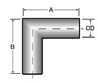 1.5" 11 Ga. Aluminum 2-Piece Mitered Elbow